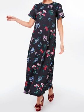 green emerald velvet dress Joyfolie Vola Prom Maxi Boho Dress in Lilac Ditsy Floral, Extra Small
